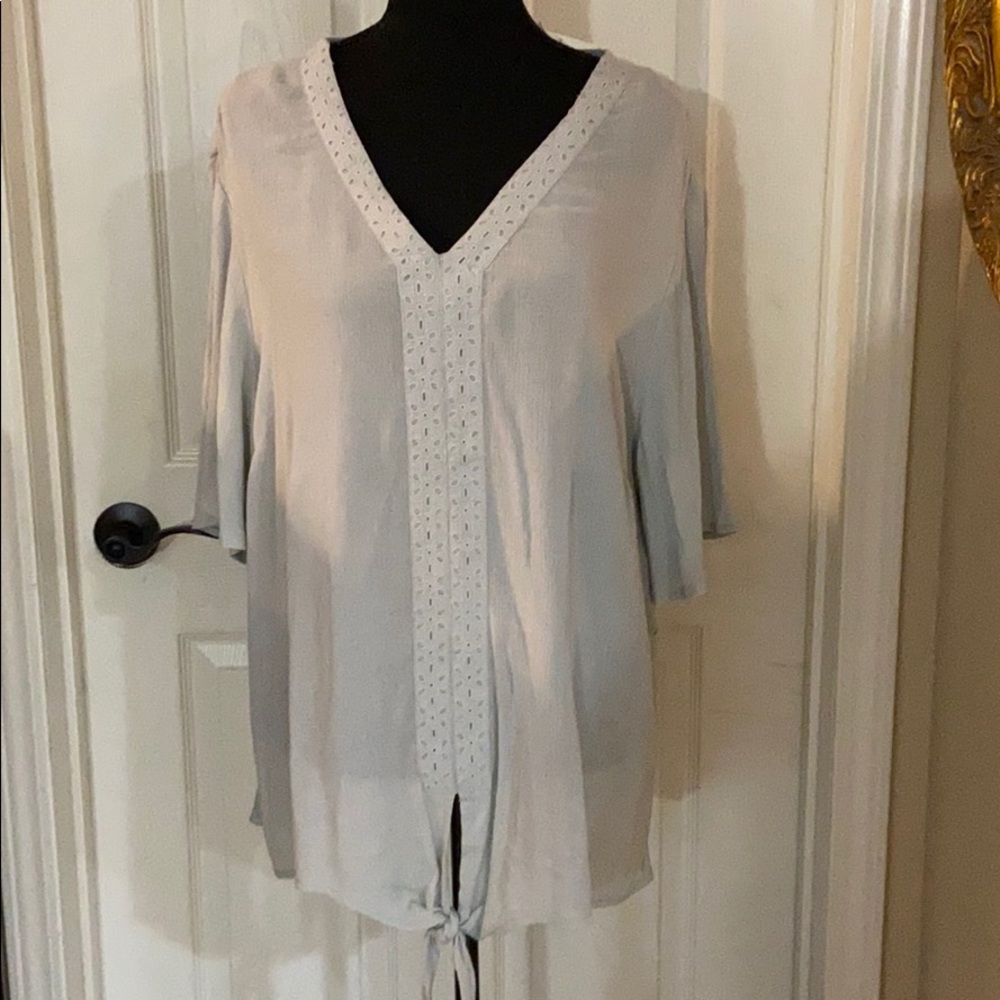 Light Greyish Green blouse, Sz 14/16